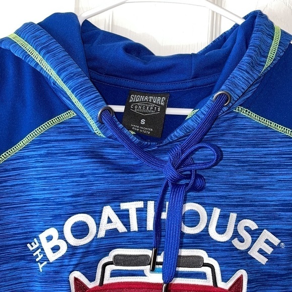 THE BOATHOUSE Hoodie Blue Sweatshirt Size Small - Picture 8 of 16